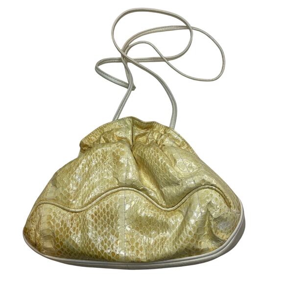 Rappi Vintage Ivory Crocodile Leather‎ Crossbody Bag – Timeless Elegance - Picture 1 of 7